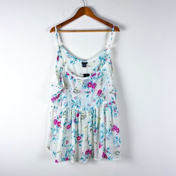 torrid Tops - 2/$20 Torrid Florid Sheer Baby Doll Top 4 NWT